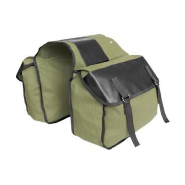 Imagem de rockible Bolsa para bicicleta, bolsa para bagageiro, bolsa de selim, bolsa de bagagem, bolsa de porta-malas, portátil para bicicletas dobráveis, bicicletas de, Verde