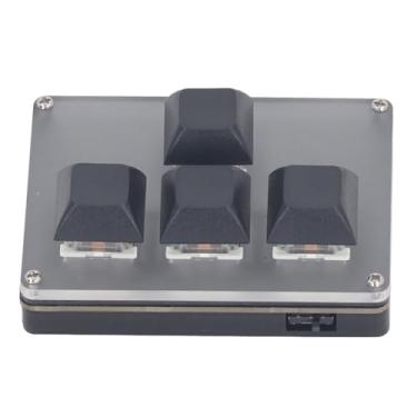 Imagem de Teclado de 4 Teclas Teclado Mecânico Jogo de Mídia Personalizável Teclado de Escritório Material ABS para Conexão USB BT Tipo C Bateria de Lítio Integrada para Eficiência e