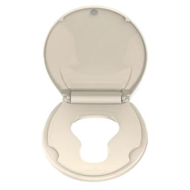 Imagem de GarveeTech Assento sanitário redondo com assento infantil embutido para facilitar o treinamento do penico – Função de fechamento lento, fácil instalação e limpeza, perfeito para adultos e crianças,