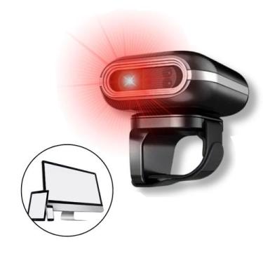 Imagem de Leitor de Codigo de Barras Qr Code de Dedo Bluetooth sem Fio - NovaVid
