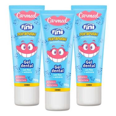 Imagem de Kit 3 Und Gel Dental Carmed Fini Dentadura 70g - Cimed