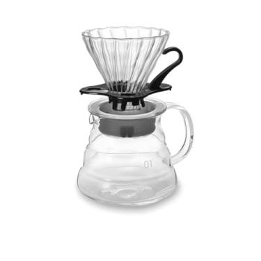 Imagem de Kit para Preparo Café V60 com Jarra de Vidro Borossilicato, Suporte de Filtro de Vidro e 100 filtros de café!