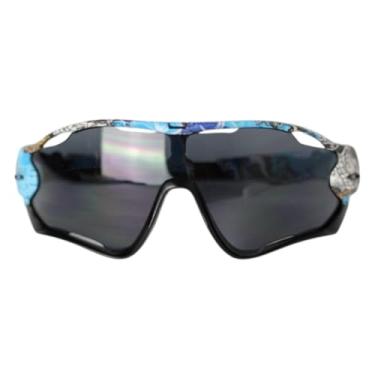 Imagem de Óculos de Sol para Ciclismo Esportivo - Proteção UV, Lentes Polarizadas e Armação Durável | Modelo Preto UV400 (AZUL CLARO)