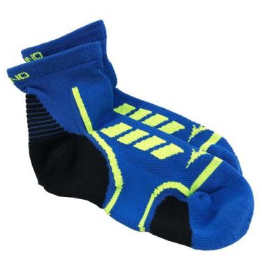 Imagem de Meia Mizuno Cano Baixo Race Low - Azul e Preto - 43/45, 39/42