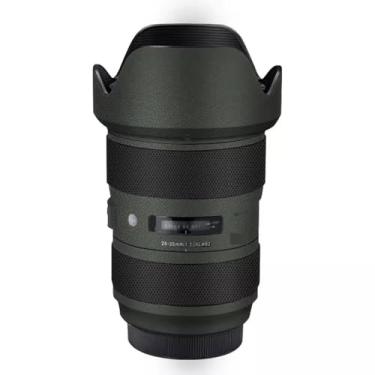 Imagem de Adesivo de lente de câmera antiarranhões para Sigma Art 24-35 mm F2 DG Apto para Canon EF Mount Camera Coat Wrap Película Protetora Corpo Protetor Decalques Custo 1:2 24-35 2 (Couro Verde)