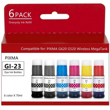 Imagem de Substituição do frasco de tinta oranysty 23 para Canon PIXMA G620 G520