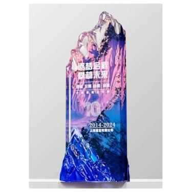 Imagem de Bespoke Crystal Trophy - Prêmio elegante para vencedores de competições, reuniões corporativas e reconhecimento de funcionários - Pinnacle of Courage (5, 23 x 8 cm)