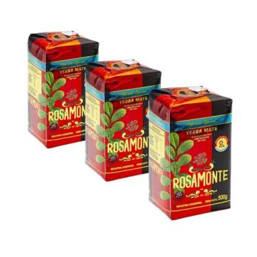 Imagem de Kit 3 Erva Mate Argentina Rosamonte Especial 500g