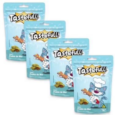 Imagem de Hana Tastefull Para Gatos Kit 4 Un Frutos Do Mar 40g