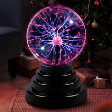 Imagem de Globo de Plasma Luminária de Raios Plasma Ball USB ou pilhas