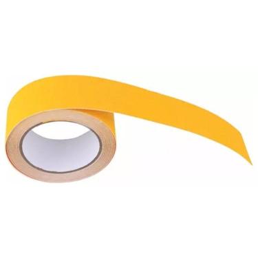 Imagem de Fita Antiderrapante 5 Metros Sinalizadora Chao Escada Degraus Laranja