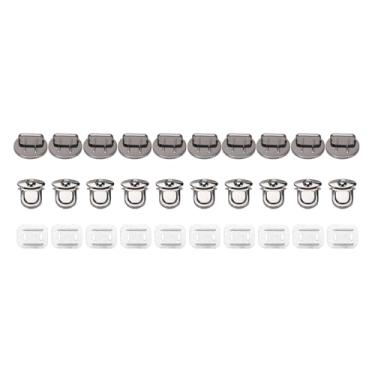 Imagem de 10 Conjuntos de Trava de Trava de Dobra, Trava de Polegar de Bolsa de 25 Mm de Largura de Língua de Pato Com Placa de Base de 30x39 Mm para Bolsa de Bolsa de Couro de Cinto Cabine
