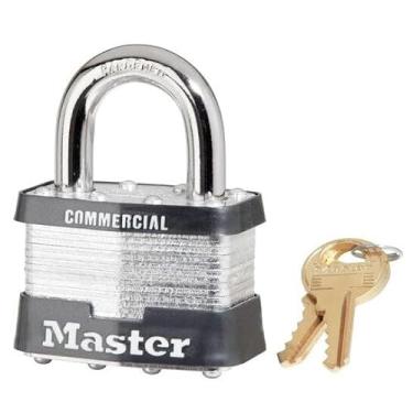Imagem de Master Lock, Cadeado A383 5KA A383 com chave de aço laminado (pacote com 6)