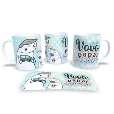 Imagem de Caneca de Porcelana Personalizada dia dos Avós Com Frases Engraçadas, Divertidas P21 (Vovô é papai com açucar)