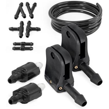 Imagem de Kit de extensão de 3 vias para lavador de para-brisa de caminhão e van de substituição para Ford Transit, Freightliner, Dodge Sprinter, VW Crafter, Peterbilt – Jatos de lavagem para braço do limpador