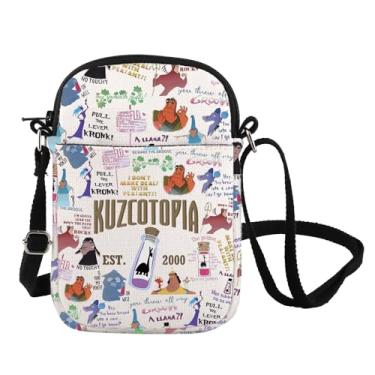 Imagem de FOTAP Bolsa tiracolo de desenho animado do filme Imperador Kuzco Imperador Kuzco Poison Bolsa de Ombro Presente de Lhama Veneno, Kuzcotopia Cb