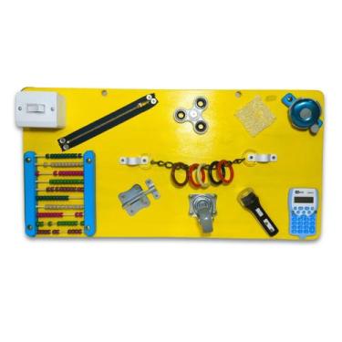 Imagem de BusyBoard Painel Sensorial Placa de Atividades Educativo - brinciarte