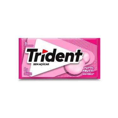 Imagem de Chiclete Trident Tutti-Frutti Sem Açúcar 8g - Embalagem com 5 unidades