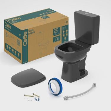 Imagem de Kit de Bacia com Caixa Acoplada 3/6l e Itens de Instalação City Celite