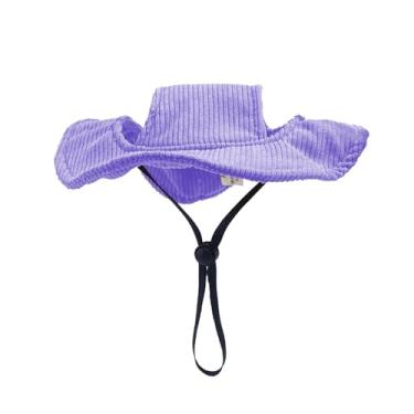 Imagem de Dualoai Puppy Sun Hat Hat Summer Dog Cap com orifícios, proteção solar, chapéu de balde fofo, chapéu de estimação para viagens ao ar livre, M