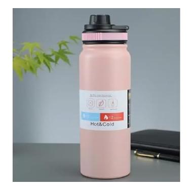 Imagem de Garrafa Térmica Inoxidável Basic 1 Litro Academia Hidratação (Rosa)