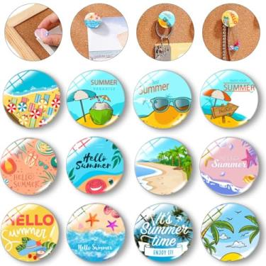 Imagem de Afagarly Lindos pinos de pressão, tachas de polegar para quadro de avisos, alfinetes e tachinhas decorativas de praia de verão, tachinhas engraçadas de cortiça, grampos fofos para escritório, foto,