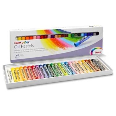 Imagem de Giz Pastel Pentel Arts Oil Pastel, Com 25 Cores, PHN-25
