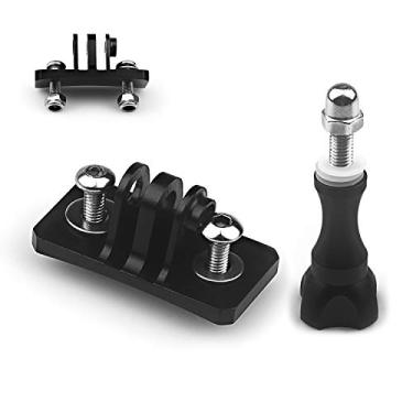 Imagem de Liveda Suportes fixos para capacete universal, adaptador de suporte de capacete de metal, acessórios de câmera para câmera esportiva da série GoPro, capacete de paraquedismo com adaptador de parafuso