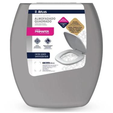 Imagem de Assento Tampa de Vaso Almofadado Quadrado Atlas Primula Sabatini Antur