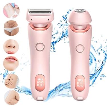 Imagem de Omicove Goddessglide Shaver, barbeador elétrico portátil elegante 2 em 1, barbeador elétrico para mulheres, uso molhado e seco, para axila, partes privadas, pernas, braços para mulheres (rosa)