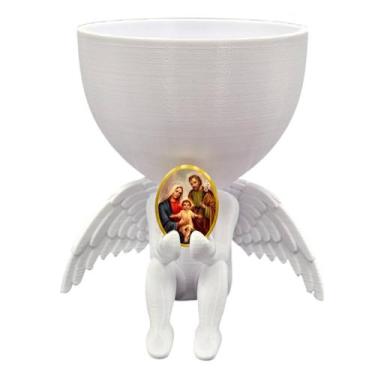 Imagem de Anjo da Guarda Anjinho Sagrada Familia Vasinho Decoração - Point da Fe
