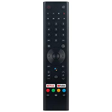 Imagem de Controle remoto de substituição de voz aplicável para Sansui 4K UHD HDR Smart LED Android TV ES43S1UA ES65E1A ES75E1A