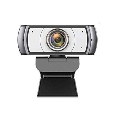 Imagem de Webcam 1080p com microfone embutido, clipe giratório flexível para laptops, desktop e jogos, preto, adequado para equipamentos de computador doméstico