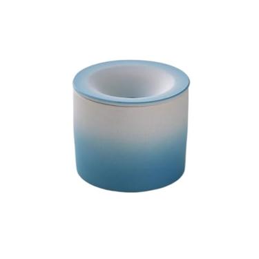 Imagem de Cinzeiro Cinzeiro cilíndrico de cerâmica, cor gradiente, funil removível, design, cinzeiro de mesa para ambientes internos e externos, para pátio, escritório, etc. Cinzeiro de Mesa