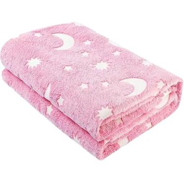 Imagem de Cobertor Manta Infantil Mágico, Brilha no Escuro, Aconchegante e Confortável- QH Shopp (Rosa,noite)