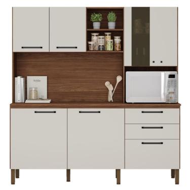 Imagem de Armário de Cozinha Mega com Tampo 7 Portas e 2 Gavetas