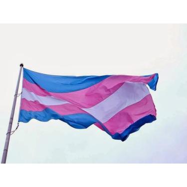 Imagem de  Bandeira Lgbt Trans Transgenero 150 Cm X 90 Cm Poliéster Importado - 