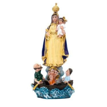 Imagem de Escultura Nossa Senhora dos Navegantes 8 cm em Resina - Lua Mística - 