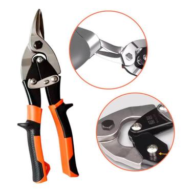 Imagem de Tesoura Para Chapa Com Lâmina Dentada E Cabo Ergonômico Direito