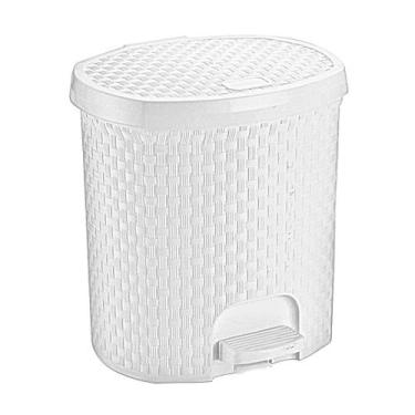 Imagem de Lixeira rattan 6 litros - Nitron, Branco