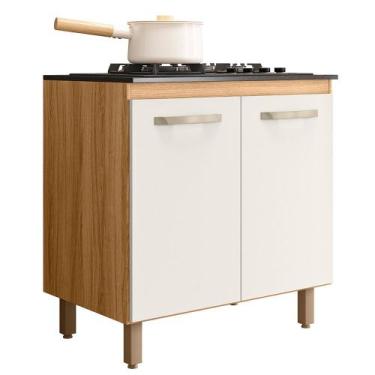 Imagem de Balcao de Cozinha Para Cooktop 80 cm Chef Freijó Off Cristal NC1 - EHD