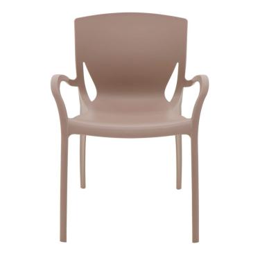 Imagem de Cadeira Tramontina Clarice Camurça Polipropileno Com Braços