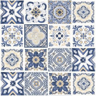 Imagem de Papel De Parede Lavável Adesivo Azulejo Português Cozinha