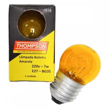 Imagem de Lampada Bolinha Thompson 7Wx220V Amarela . / Kit C/ 10 Peças, 220V
