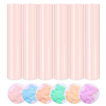 Imagem de HTVSTD Adesivo De Vinil Rosa Pastel Para Transferência Térmica - 30,5 Cm X 25,4 Cm, 6 Peças, Estampa Htv, Camisetas