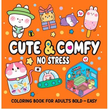 Imagem de Livro - Cute & Comfy Coloring Book for Adult Bold Easy - No Stress - L