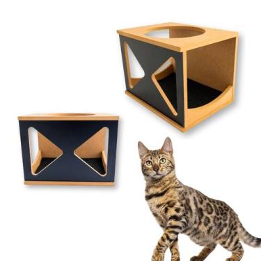Imagem de Nicho Para Gato 1pç Montado Acompanha Kit Fixação Casa para Gato Dois 