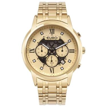Imagem de Relógio Euro Feminino Big Case Dourado - Eujs26aa-4d Eujs26aa-4d