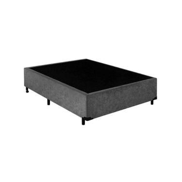 Imagem de Base Cama Box Casal Suede 138x188 Cinza
