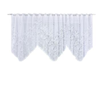 Imagem de Cortina Bando Renda Cascata Cozinha Tulipa Branca 2,65x1,00